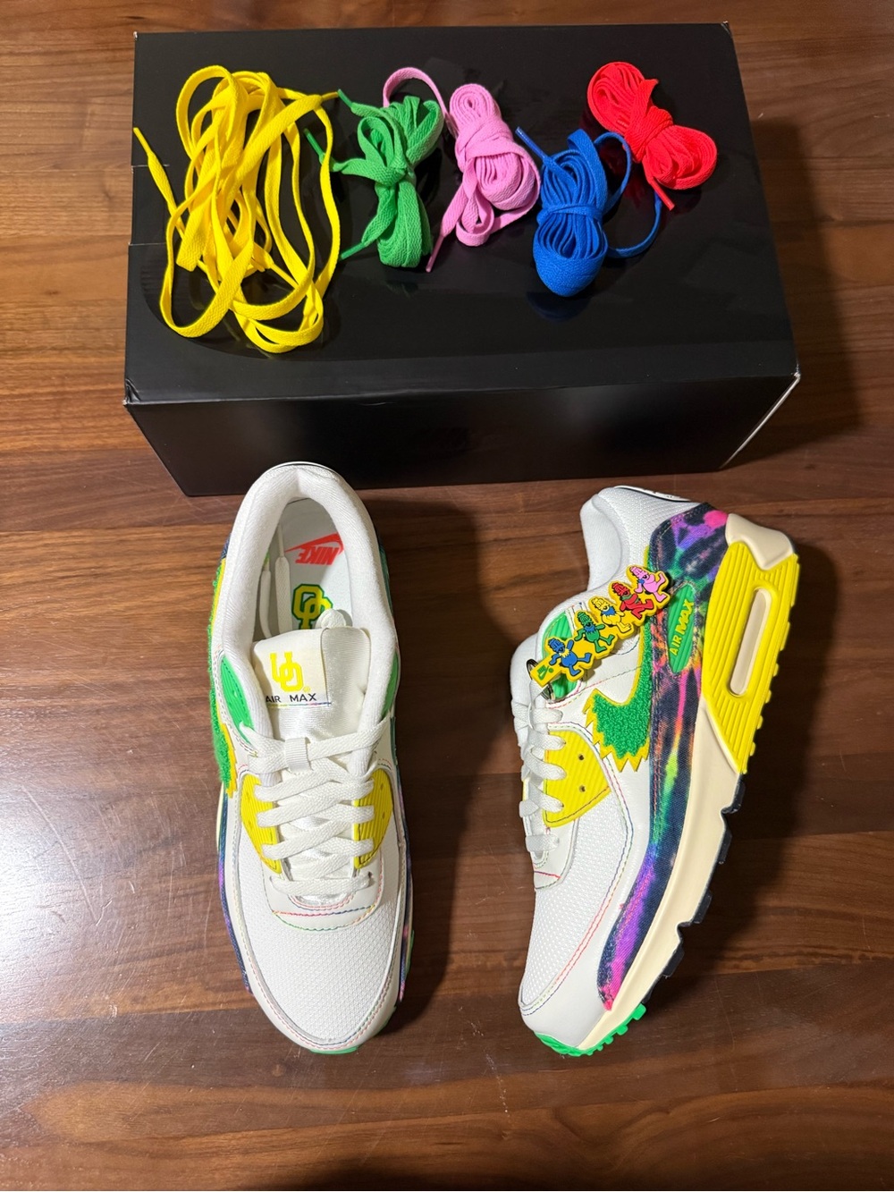 Nike GRATEFUL DEAD X UNIVERSITY OF OREGON X AIR MAX 90 'GRATEFUL DUCKS' Size 12